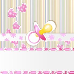 Baby shower with pacifier