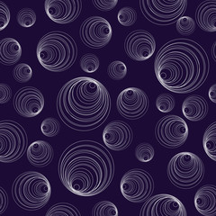 Abstract circles mauve background, seamless pattern