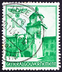 Postage stamp Poland 1940 Cracow Gate, Lublin