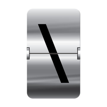 Silver Flipboard Letter - Departure Board - Backslash