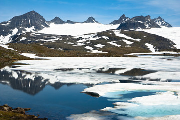 Obraz na płótnie Canvas view on glacier in Norway