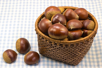 Chestnuts was served in a basket