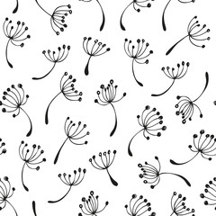 Dandelion seamless pattern