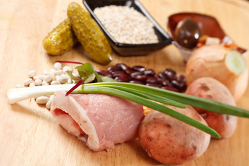 ingredients for traditional dish