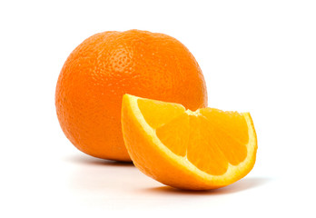 Orange fruit isolated on white background.