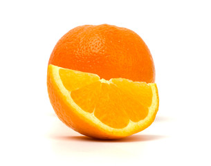 Orange fruit isolated on white background.