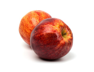 Red apples isolated on white background
