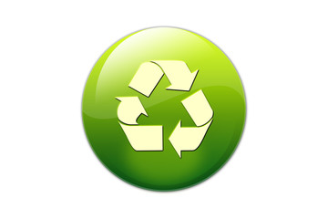 Bouton Recyclage Vert