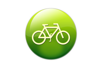 Fototapeta premium Bouton Vélo Vert