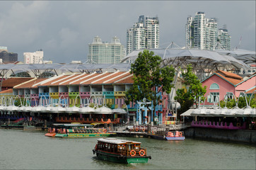 Fototapeta na wymiar Fiume Singapore