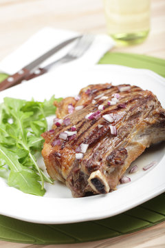 Grilled rib steak