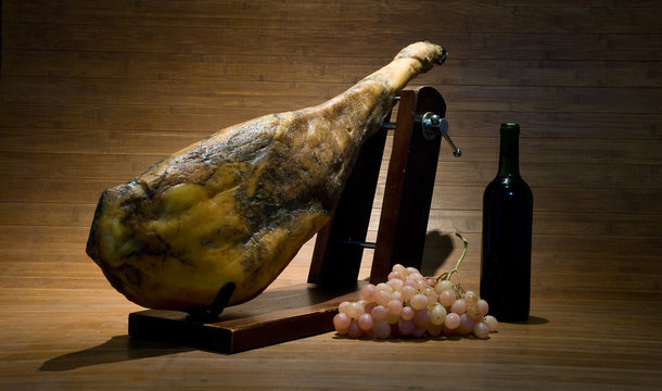 Spanish ham. Jamon Serrano.