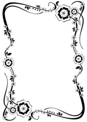 Vector flower frame