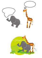 動物,ぞう,キリン,動物園