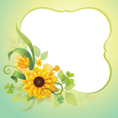 Fototapeta premium flower frame template