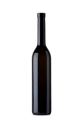 Red wine bottle isolated on white backgroud