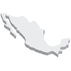 メキシコ　地図　３D　立体
