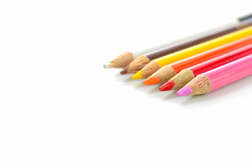 use old pencil color on white background