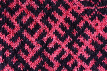 knit ethnographic symbols