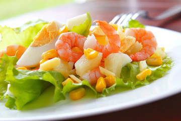Fresh shrimp salad 