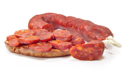Obraz premium Aperitivo y barra de chorizo.
