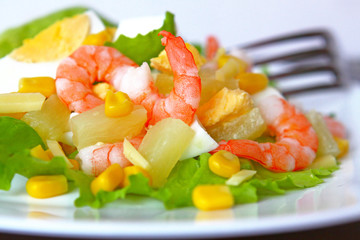 Fresh shrimp salad 