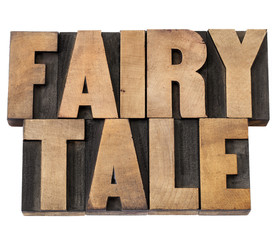 fairy tale in wood type