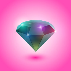 A beautiful quartz gem (vector object)