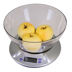 kitchen scales with Apples