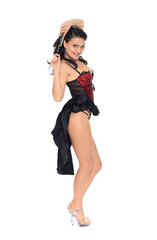 Sexy moulin rouge girl wearing hot lingerie