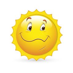 Smiley Emoticons Face Vector - Happy Sunny Look