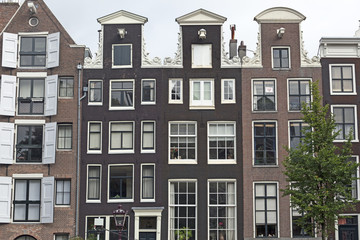 Typische Fassaden in Amsterdam, Niederlande