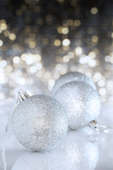 silver christmas ball