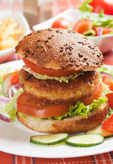 Healthy vegetarian burger