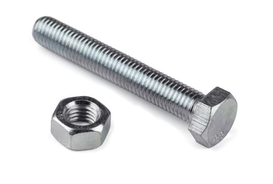 Steel bolt and nut