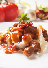 Beef stew with pasta