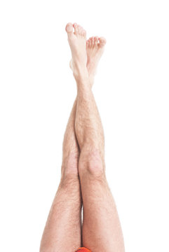 Slim male legs