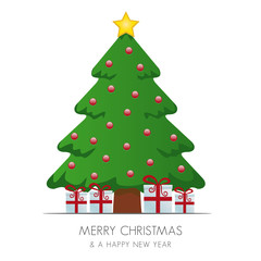 christmas tree and gifts