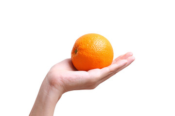 orange in hand - 45894835