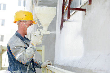 builder facade plasterer worker