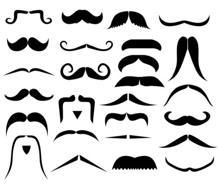 Set of moustaches