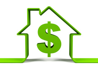House with dollar sign