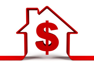 House with dollar sign