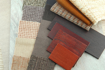 upholstery texture color and wood samples,decoration planning