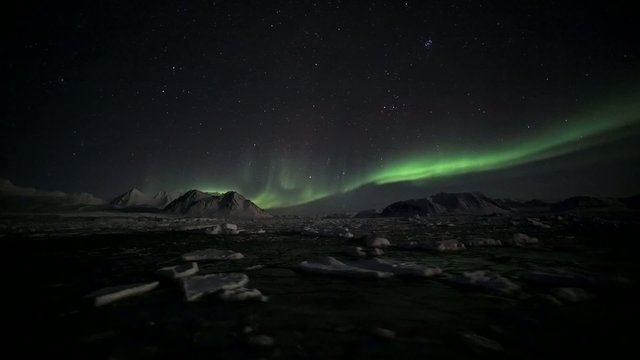 Aurora Borealis over the Arctic