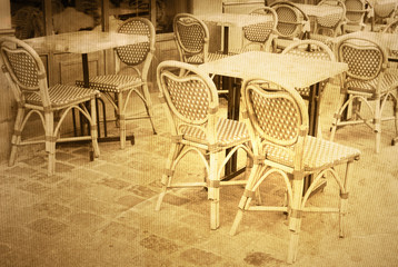 old-fashioned Cafe terrace