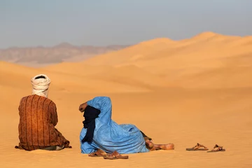 Fotobehang Twee moeders in de Sahara © sunsinger