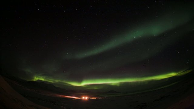 Northern Lights overt the Polar Station