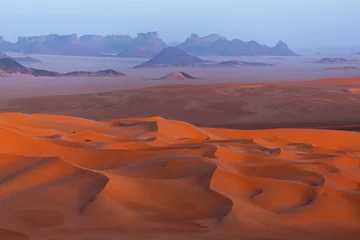 Tuinposter Zonsondergang in de Sahara © sunsinger