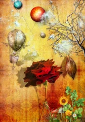 Foto auf Acrylglas Herbstrote Rose. © Rosario Rizzo